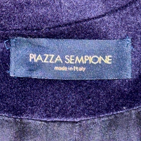 PIAZZA SEMPIONE WOOL/CASHMERE EXTRA LONG COAT IN NAVY - Picture 11 of 12